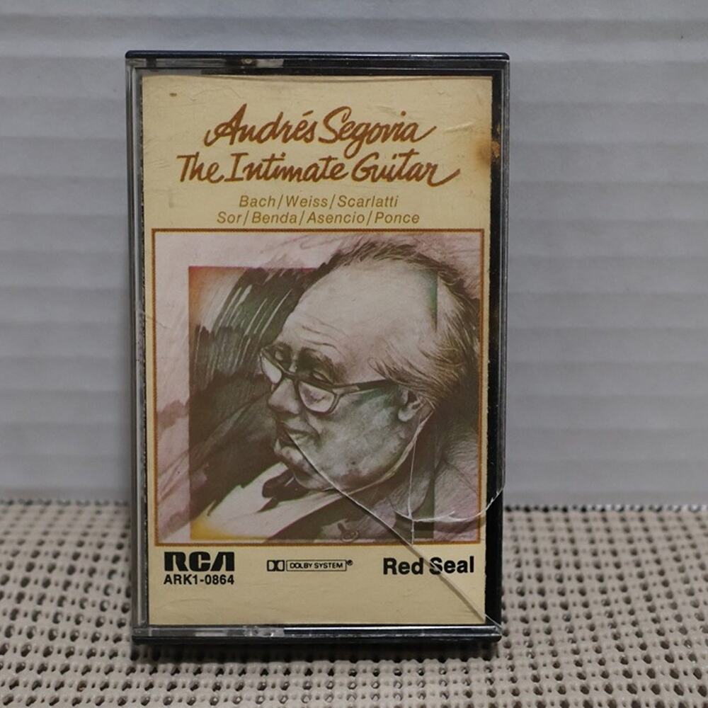 Andrés Segovia The Intimate Guitar Cassette 1973 RCA Red Seal Classical